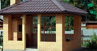 Беседка из кирпича под ключ в Городце цена от 3224 рублей - Строй-Грд