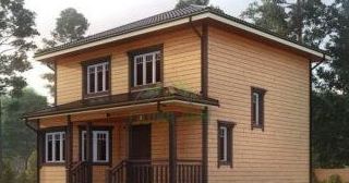 Двухэтажный дом из бруса в Городце от Строй-Грд - строительство от 135161 руб.