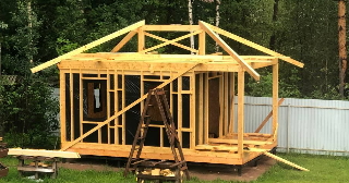 Сарай из бруса 100х100 в Городце - строительство под ключ | Строй-Грд от 41588 руб.